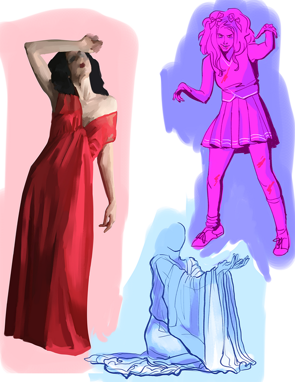 figure studies no.2 digital, Clip Studio on iPad