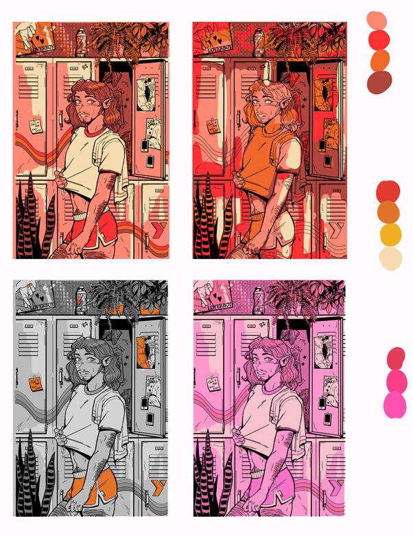 initial color concepts digital, Clip Studio on iPad